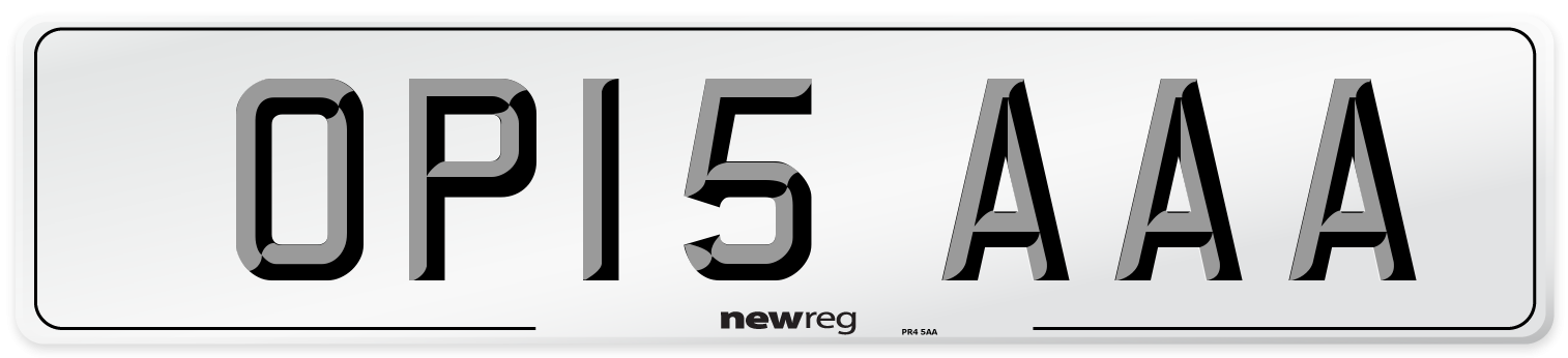 OP15 AAA Number Plate from New Reg